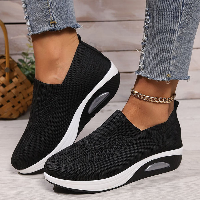 Slip-On Women's Shoes with Thick Air Flyknit Soft Sole