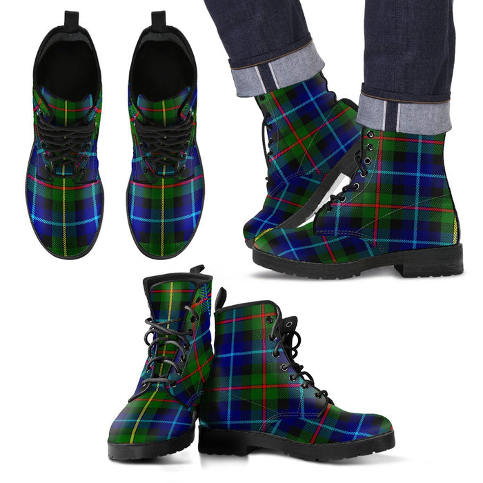 Smith Modern Tartan Leather Boots Footwear Shoes
