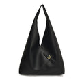 Solid color soft leather underarm bag