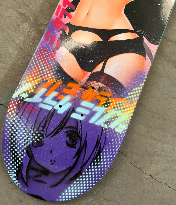 sonico 8.25 X 32.25 PINK/PURPLE MIXED PROCESS SIGNED 1 of 1