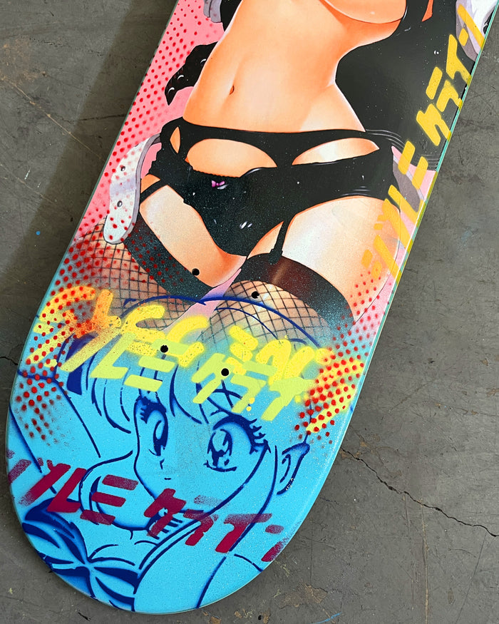 sonico 8.5 X 32.25 SPARKLE BLUE/PINK MIXED PROCESS SIGNED 1 of 1
