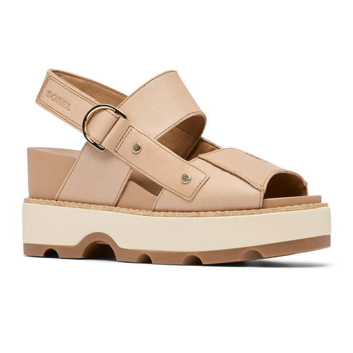 Sorel Joanie IV Wedge Sandal (Women) - Honest Beige/Gum Sandal - Heel/Wedge - The Heel Shoe Fitters