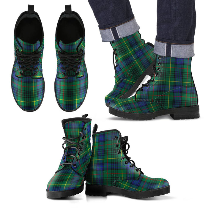 Stewart Hunting Modern Tartan Leather Boots Footwear Shoes