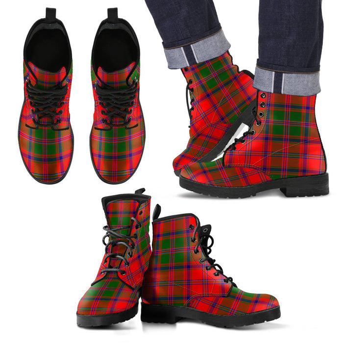Stewart of Appin Modern Tartan Leather Boots Footwear Shoes