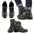 Stewart Old Weathered Tartan Leather Boots Footwear Shoes
