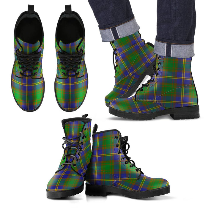 Strange of Balkaskie Tartan Leather Boots Footwear Shoes