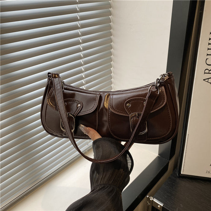 style Commute Mini Bag Simple Casual Shoulder Crossbody Square Bag Small&