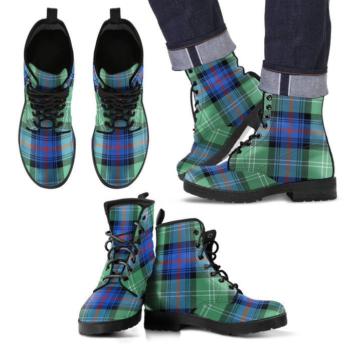 Sutherland Old Ancient Tartan Leather Boots Footwear Shoes