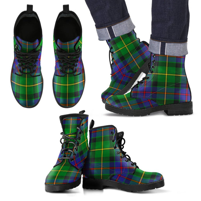 Tait Modern Tartan Leather Boots Footwear Shoes