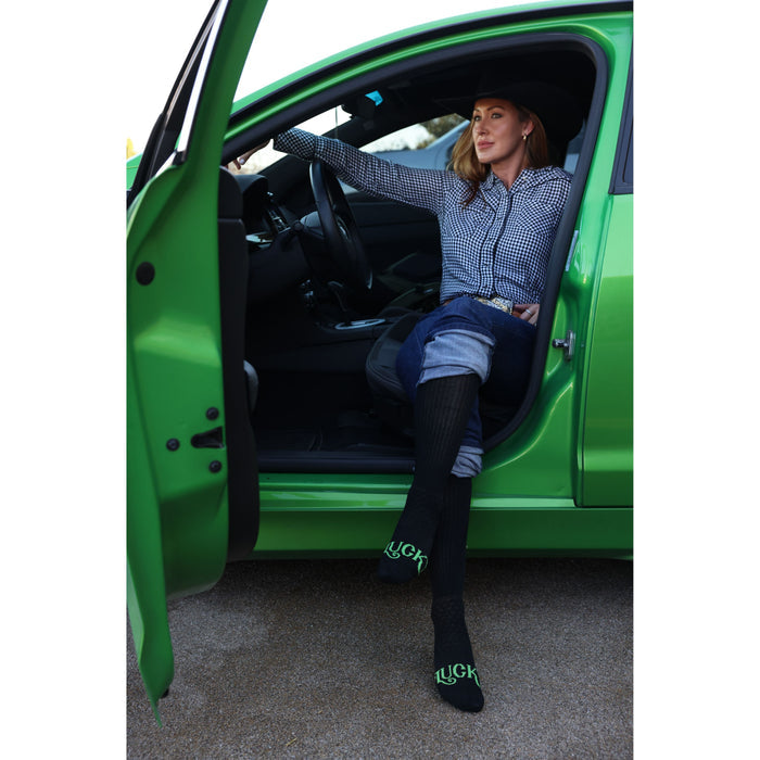The Cowboy- Black Performance Boot Socks