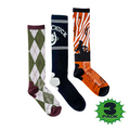 The Lucky 3 Pack | Retro Argyle Maverick Performance Boot Socks