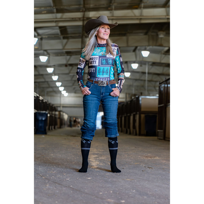 The Lucky 3 Pack | Retro Argyle Maverick Performance Boot Socks
