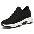 Tie-up Height-Increasing Shoes for Men, Breathable Mesh Casual Dad Shoes
