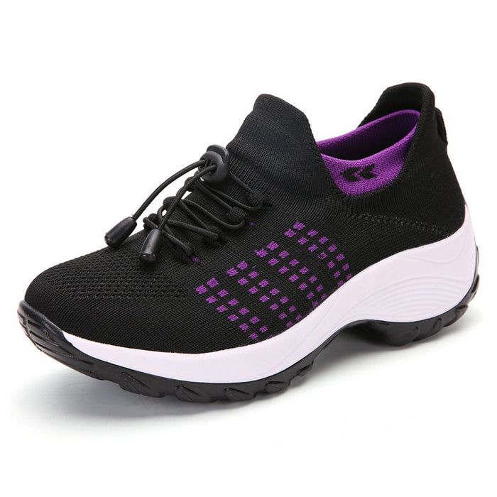 Trendy Mesh Knit SneakersSlip-On Shoes, Breathable Athletic Shoes