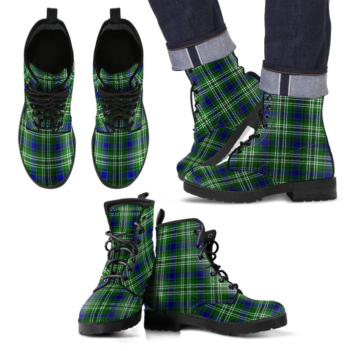 Tweedside District Tartan Leather Boots Footwear Shoes