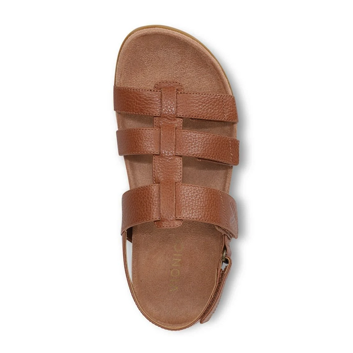 Vionic Eureka Backstrap Sandal (Women) - Tan Leather Sandal - Backstrap - The Heel Shoe Fitters