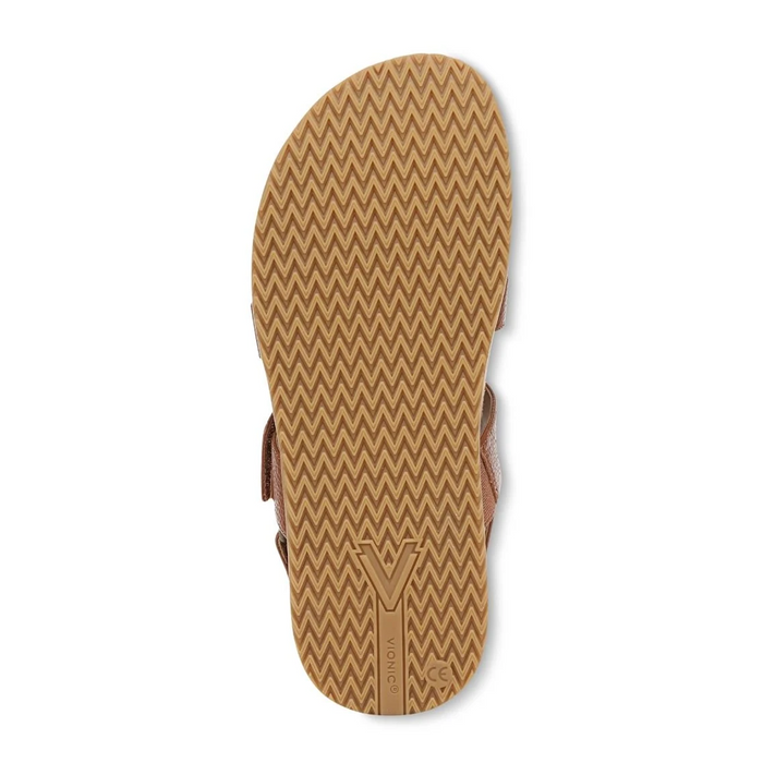 Vionic Eureka Backstrap Sandal (Women) - Tan Leather Sandal - Backstrap - The Heel Shoe Fitters