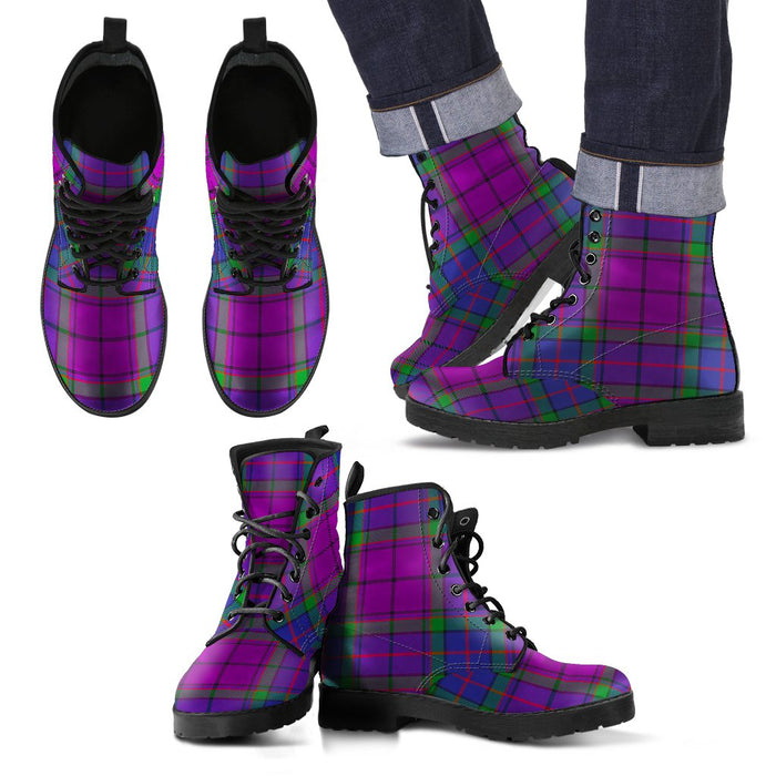 Wardlaw Modern Tartan Leather Boots Footwear Shoes