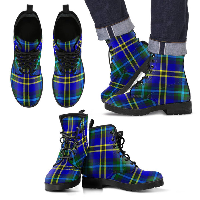 Weir Modern Tartan Leather Boots Footwear Shoes