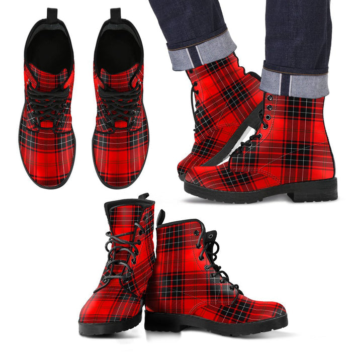 Wemyss Modern Tartan Leather Boots Footwear Shoes