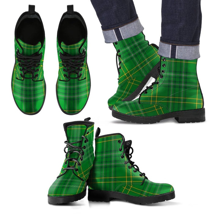 Wexford County Tartan Leather Boots Footwear Shoes