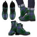 Wishart Hunting Modern Tartan Leather Boots Footwear Shoes