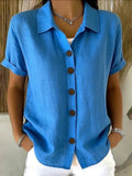 Women's Collar Short Sleeve Top